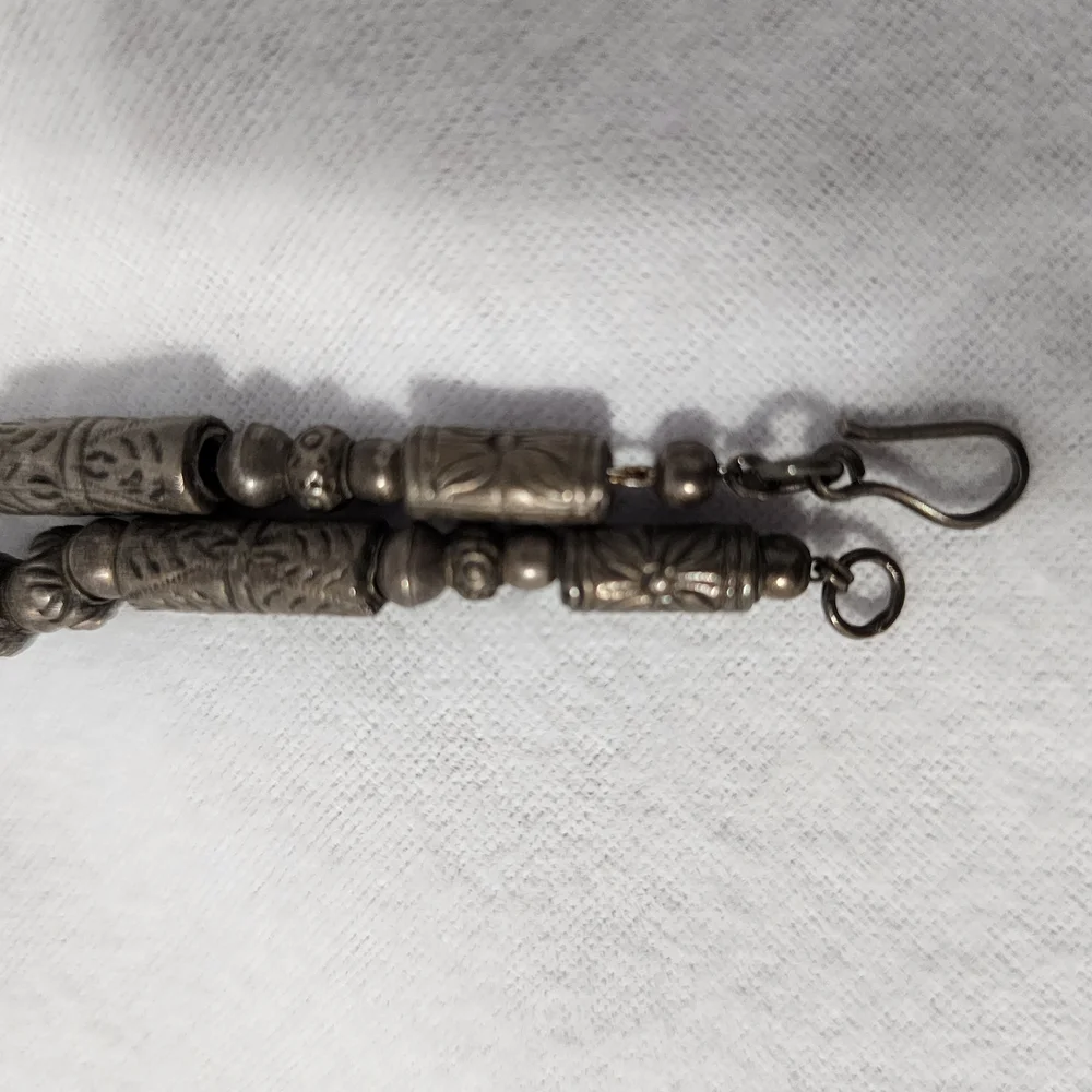 Rustic Sterling Silver,925 Beaded On Chain Necklace - Picture 5 of 6